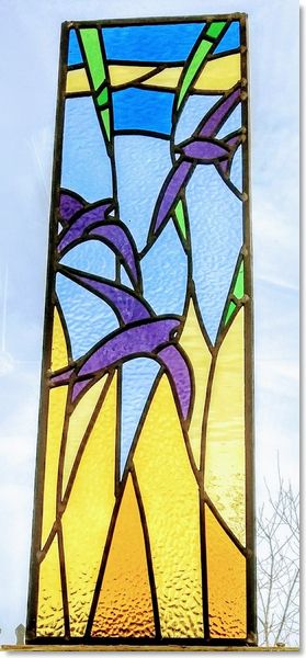 Stained glass birds (2) from South London Stained Glass