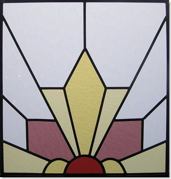 Art Deco stained glass (9) from South London Stained Glass
