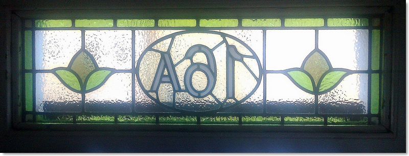 House numbers and names in stained glass (18) from South London Stained Glass