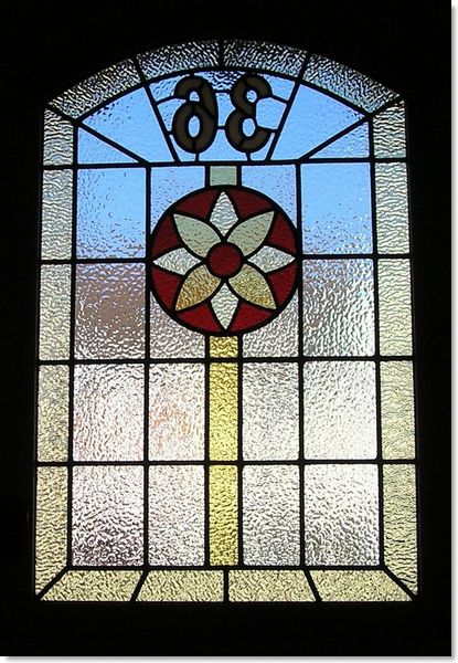 House numbers and names in stained glass (26) from South London Stained Glass