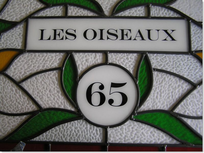 House numbers and names in stained glass (30) from South London Stained Glass