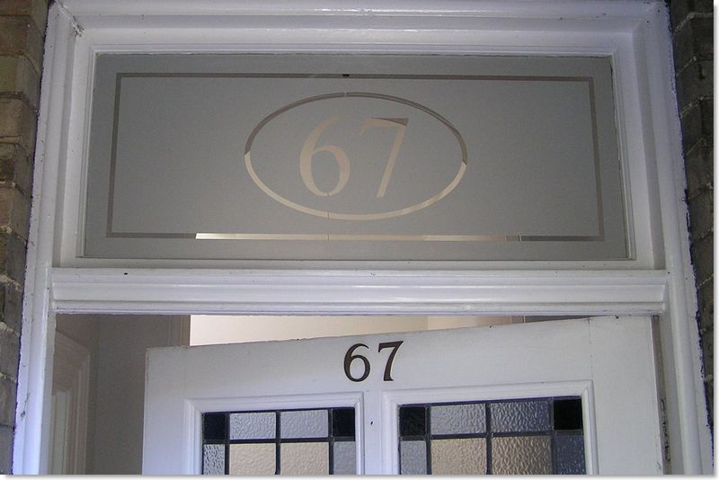 House numbers and names in stained glass (31) from South London Stained Glass