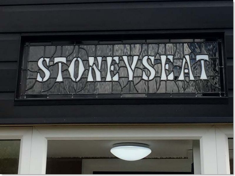 House numbers and names in stained glass (38) from South London Stained Glass