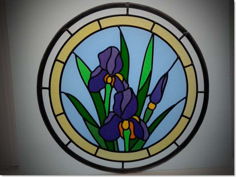 Round stained glass window (1) from South London Stained Glass