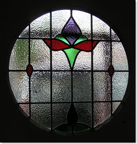 Round stained glass window (13) from South London Stained Glass