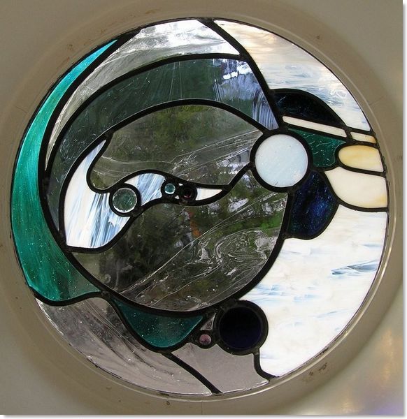 Round stained glass window (15) from South London Stained Glass