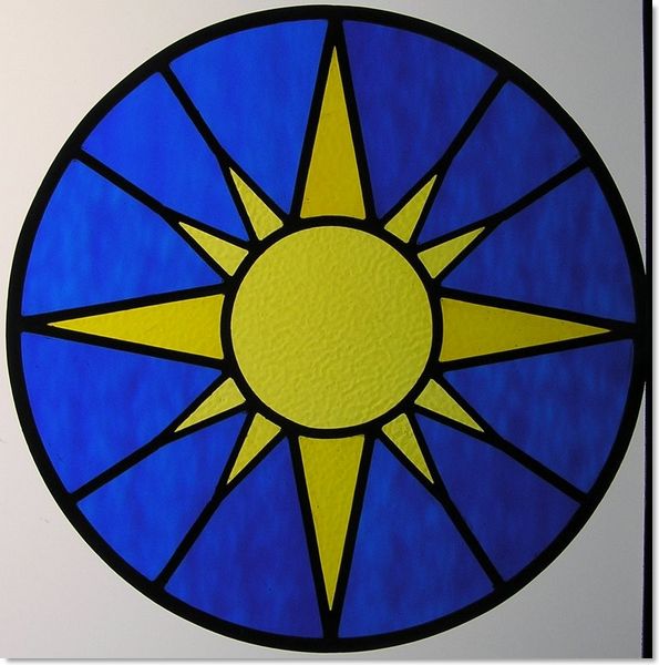 Round stained glass window (16) from South London Stained Glass