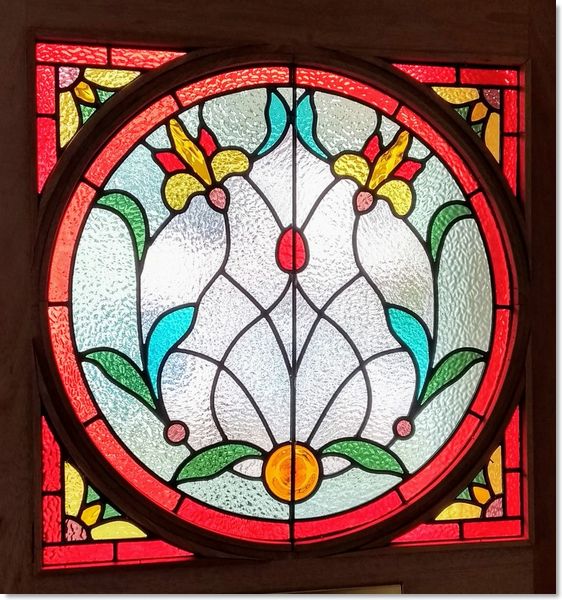 Round stained glass window (5) from South London Stained Glass