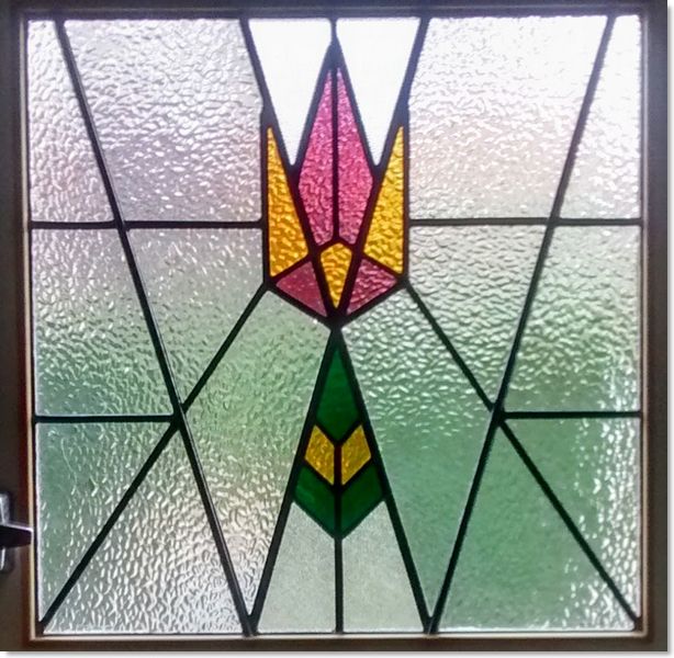 Square stained glass windows (1) from South London Stained Glass