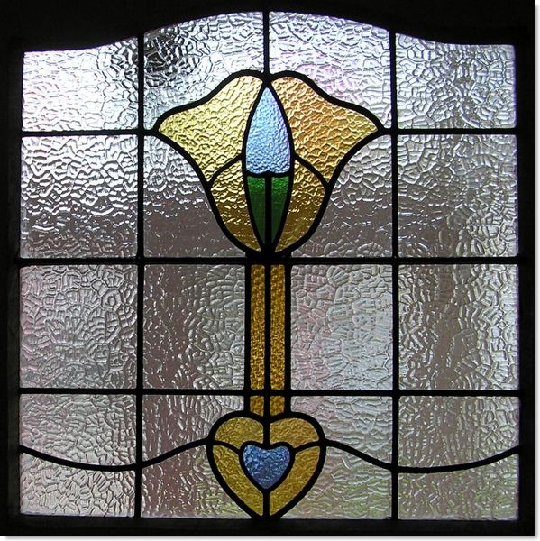 Square stained glass windows (18) from South London Stained Glass