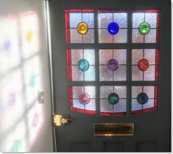 Square stained glass windows (2) from South London Stained Glass