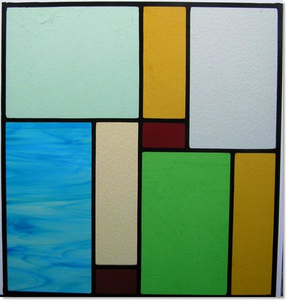 Square stained glass windows (23) from South London Stained Glass