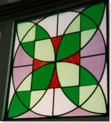 Square stained glass windows (26) from South London Stained Glass