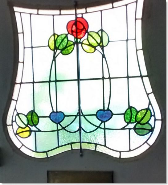 Square stained glass windows (4) from South London Stained Glass