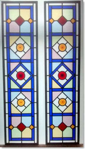 Long stained glass (22) from South London Stained Glass